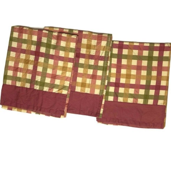 3 Better Homes & Gardens Plaid Valances Curtains